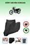 Black Lock Compatible Yamaha Sr 500 Compatible Motorcycle Tarpaulin Waterproof