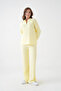 Women's Polo Neck Oversized Sweater Pants Knitwear Bottom-Top Set - 4