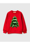 New Year's Themed Cotton Boys' Sweatshirt - 2