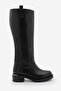 Women's Half Zipper Casual Boots Gilaze Black - 4