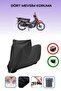 Black Lock Compatible Mondial 100 Sfc Exclusive Compatible Motorcycle Tarpaulin Waterproof