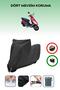 Black Lock Compatible Arora Ar 50-6 Capirossi Compatible Motorcycle Tarpaulin Waterproof