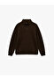 Regular Fit Long Sleeve Basic Half Zip Sweatshirt - 3
