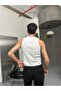 Beyaz Basic Tank Top Atlet - 5