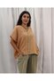 Mi̇dyat V-Neck Tassle Detail Muslin Blouse / Mustard - 4