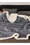 Flannel Simple Double Layer Quilted Quilt, Winter Bed Sheet Quilt, Composite Leisure Blanket - 4