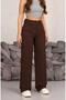 Women's Baggy Coffee-Colored Jeans - 2