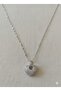 Steel Zircon Stone Heart Silver Color Necklace - 2