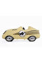 Retro Racing Car Foil Balloon Cream Color - 2