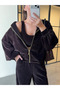 Brown 100% Cotton Velvet 3-Piece Set - 0097 - 2
