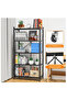 Folding Storage Shelves, 5-Tier Foldable Storage Shelf Unit Pantry Shelves with Wheels, Heavy Duty - 2