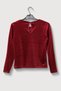 Dmb Girl's Stone Velvet Blouse 9-14 Years Old Red - 3