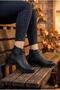 16142 Comfortable Buckle Detailed Non-Slip Sole Warm Lining Women's Boots - 7