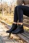 1091 Comfortable Buckle Detailed Non-Slip Sole Warm Lining Women's Boots - 3