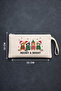 Meowy and Bright New Year Themed Cat Printed Zippered Cloth Pen Holder, Makeup Bag, Handbag