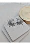 Iconic Sun Silver Color Women's Earrings - 3