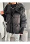 Black Knitwear Sleeves Premium Inflatable Coat - 4