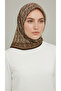 Geometric Pattern Rayon Scarf - Brown - 8