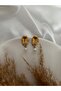 Pearl Detailed Plate Steel Earrings