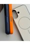iPhone 17 Compatible Orange Color, Magsafe Compatible, Metal Keys, Matte Silicone Case, Camera and Impact Protection - 4