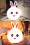 ®   Fluffy Led Night Light with Rabbit Figure and 5 Different Color Modes – Soft Textured Children's Room and De - 4