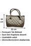 Women's Mink Quilted Mini Shoulder & Hand Bag – Zippered Single Compartment Adjustable Long Strap 22X16X12Cm - 7