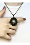 Natural Stone Moonstone Natural Stone Round Model Ancient Woman Necklace Euk48Ay - 2