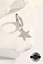 Perforated Zircon Stone Star Model Dangle Men/Women Hoop Earrings 1 Piece