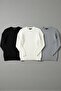5-Piece Men's Winter Combination Pack – 2 Puffer Jackets + 3 Corded Fabric Crew Neck Thick Knit Sweaters - 4