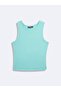 Sleeveless Crew Neck Basic Blue Undershirt