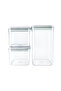 Sealed with Keys Leakproof Set of 3 Transparent Food Storage Containers Bpa Free