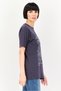 Women Crew Neck Short Sleeve Graphic Print T-Shirt, Grey - 3