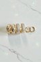 Zircon Stone Brass Gold Color Hoop Women's Earring Set Tarnish Resistant |   Stylish and Durable Jewelry - 2