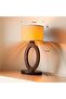 Oval Wooden Table Lamp with Linen Shade - 3