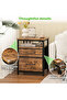 Nightstand with 2 Fabric Drawers, Premium Waterproof MDF & Sturdy Metal Frame - 6