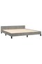Bed Frame without Mattress Light Grey 180x200 cm Super King Velvet - 2