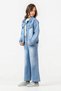 My Little One's Cicileri Stone Striped Detail Girls' 3-Piece Set with Jacket - Light Blue