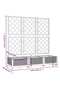 Garden Planter with Trellis White 120x40x121.5 cm PP - 7