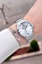 Silver Color 35 mm Women Wrist Watch with Gift Package - 4