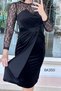 Lace Detailed Velvet Dress 6K350 - 5