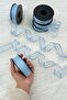 Baby Blue Chiffon Ribbon 2.5 cm 20 Meters, Bride, Groom, Bundle, Engagement, Dowry, Special Day, Gift, Wedding - 2