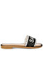 Women Beaded Saint Tropez Flat Slip Ons in Black - 2