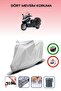 Gray Rear Bag Compatible with Piaggio X8 400 Ie Compatible Motorcycle Tarpaulin Motor Cover