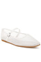 Women Mesh Mary Jane Flats in White
