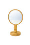 Double Side Round Hand Mirror with Wooden Stand- 26X15cm - 2