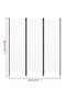 3-Panel Room Divider White 150x180 cm - 3