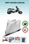 Gray Rear Bag Compatible Piaggio Runner 180 Compatible Motorcycle Tarpaulin Motor Cover
