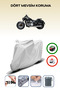 Gray Rear Bag Compatible Yuki Benda Rock 250 Compatible Motorcycle Tarpaulin Motor Cover