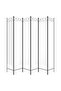 6-Panel Room Divider White 240x200 cm Fabric - 2