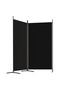2-Panel Room Divider Black 175x180 cm Fabric - 2